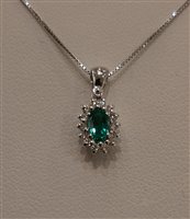 Necklace Conte Diamonds Woman Smeraldo in White Gold Smeraldo 0.2 Ct CSR01-020/010